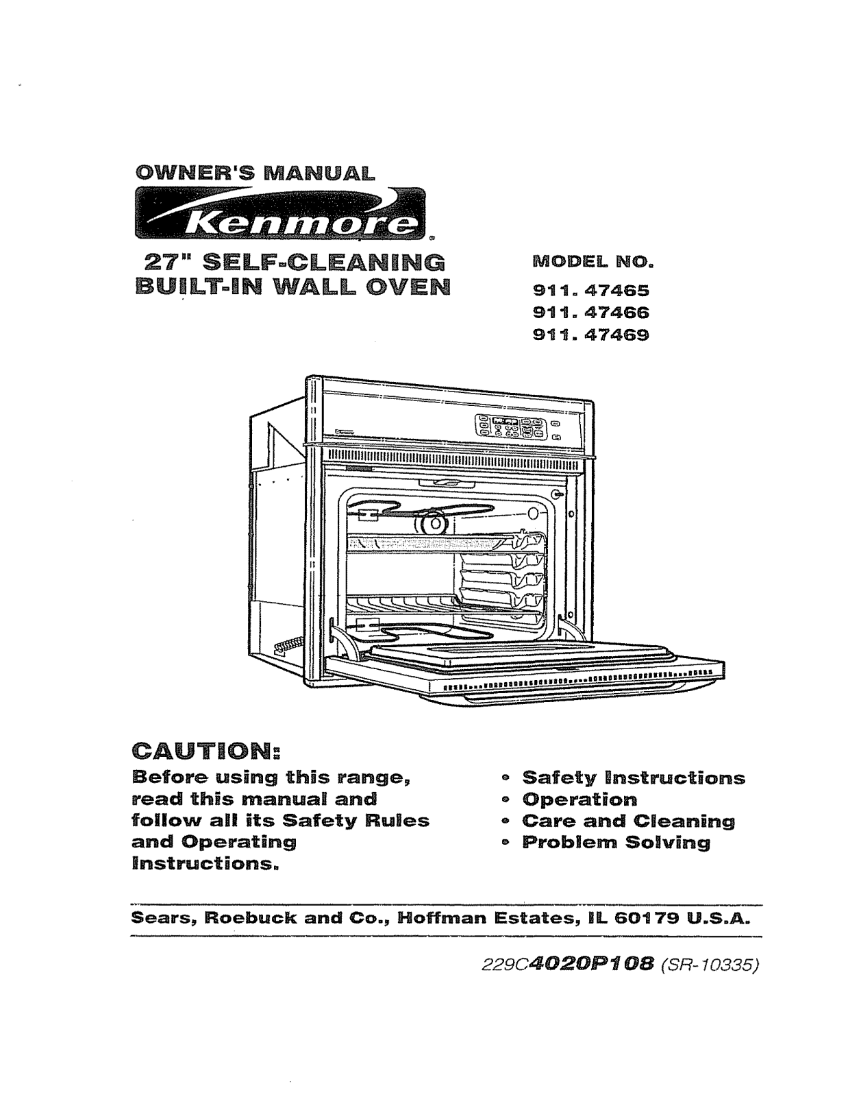 Kenmore 91147465791, 91147466791, 91147469791 Owner’s Manual