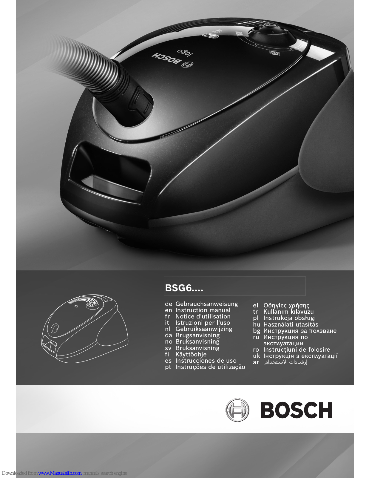 Bosch BSG6 Instruction Manual