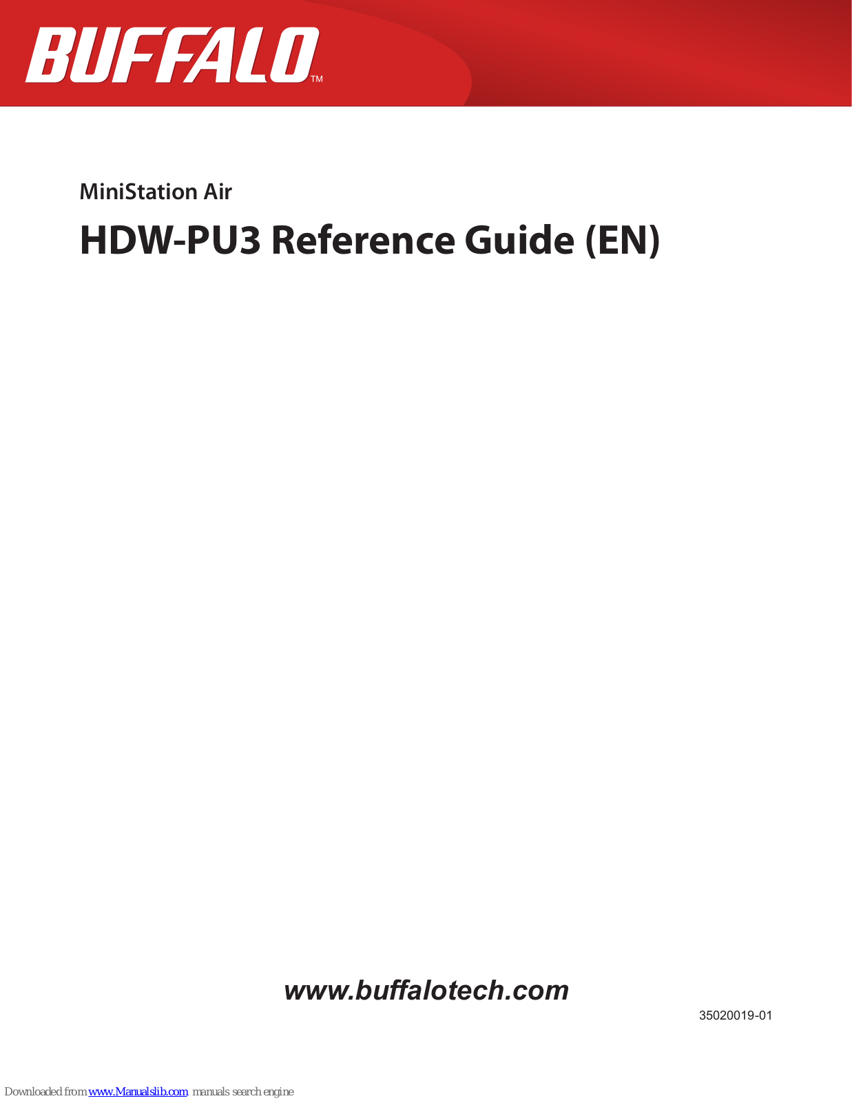 Buffalo HDW-PU3, MiniStation Air HDW-PU3 Reference Manual