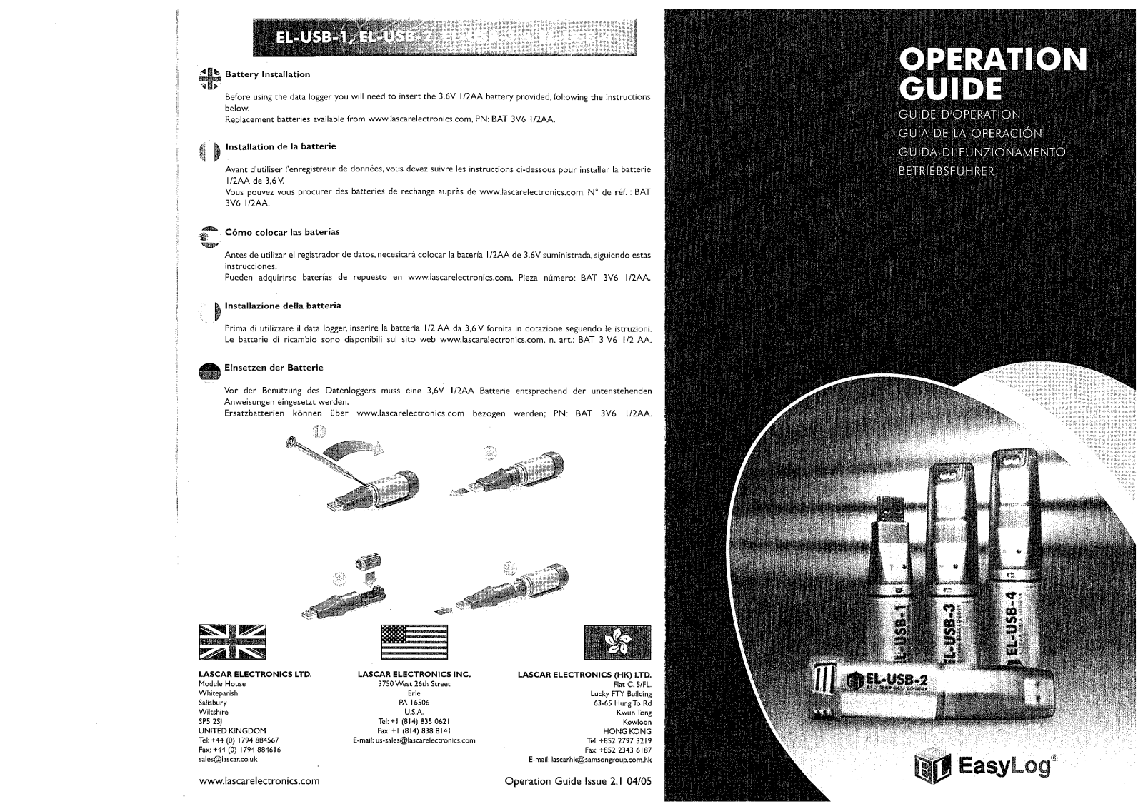 Lascar Electronics EL-USB-1 User guide