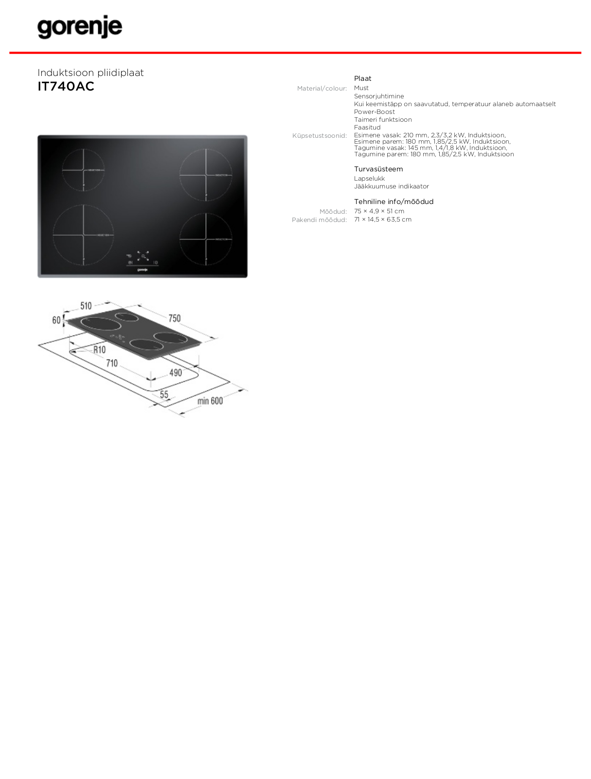 Gorenje IT740AC BROCHURE