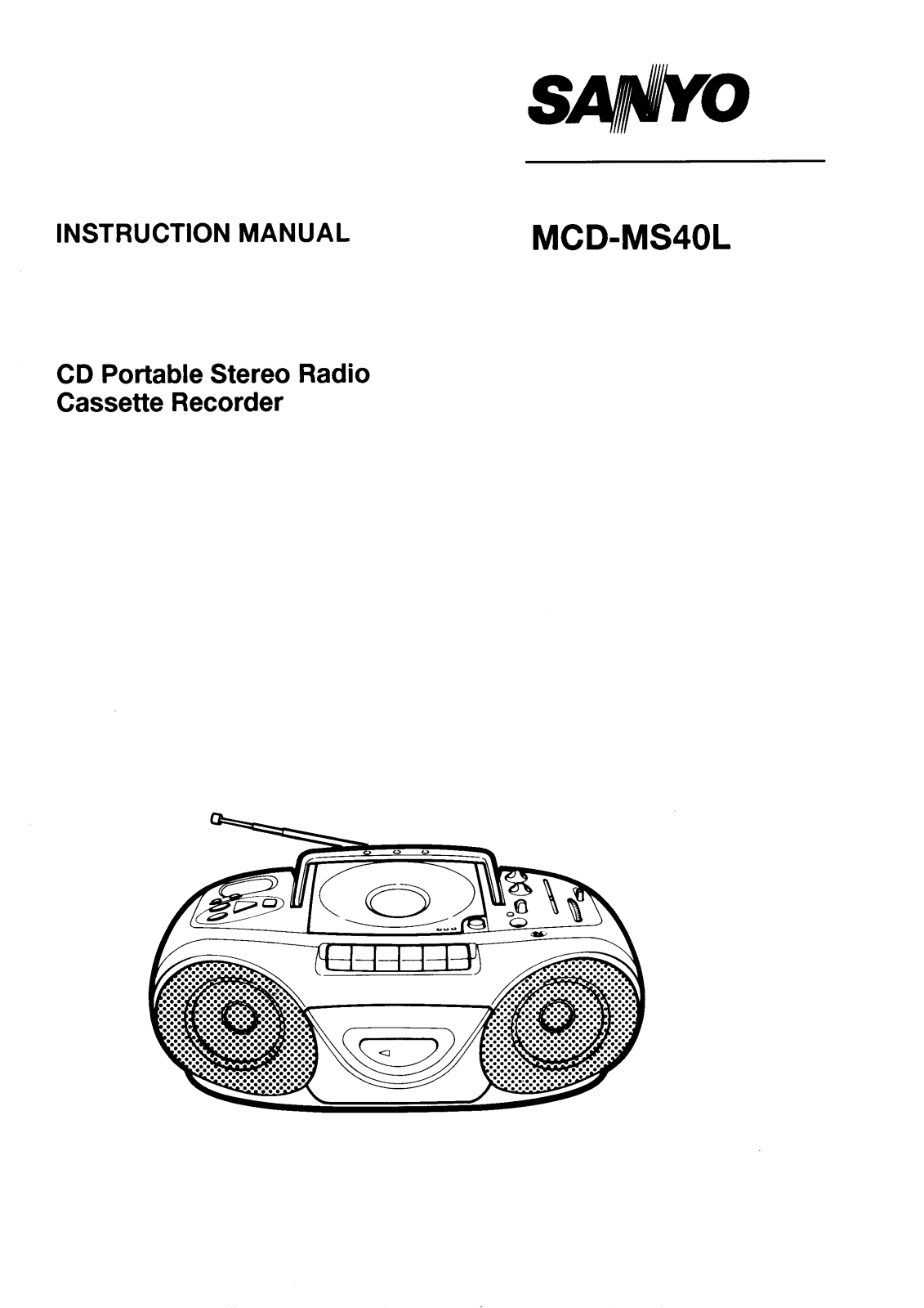 Sanyo MCD-MS40L Instruction Manual