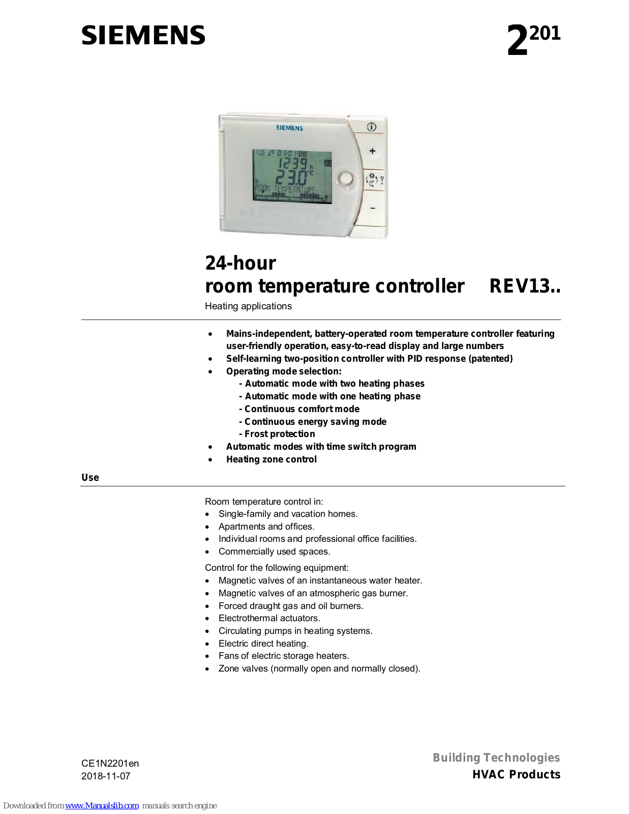 Siemens REV13 Series Instruction Manual