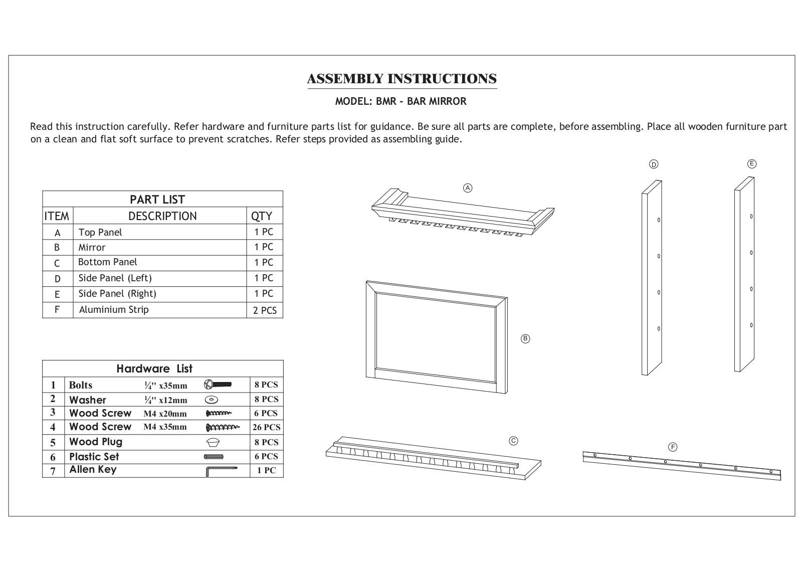 RAM Game Room BMR Assembly Instructions