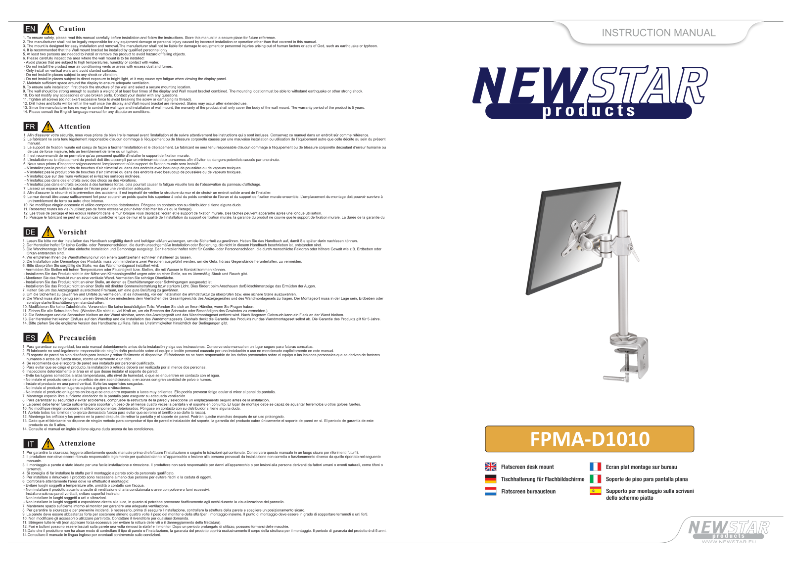 Newstar FPMA-D1010 User Manual