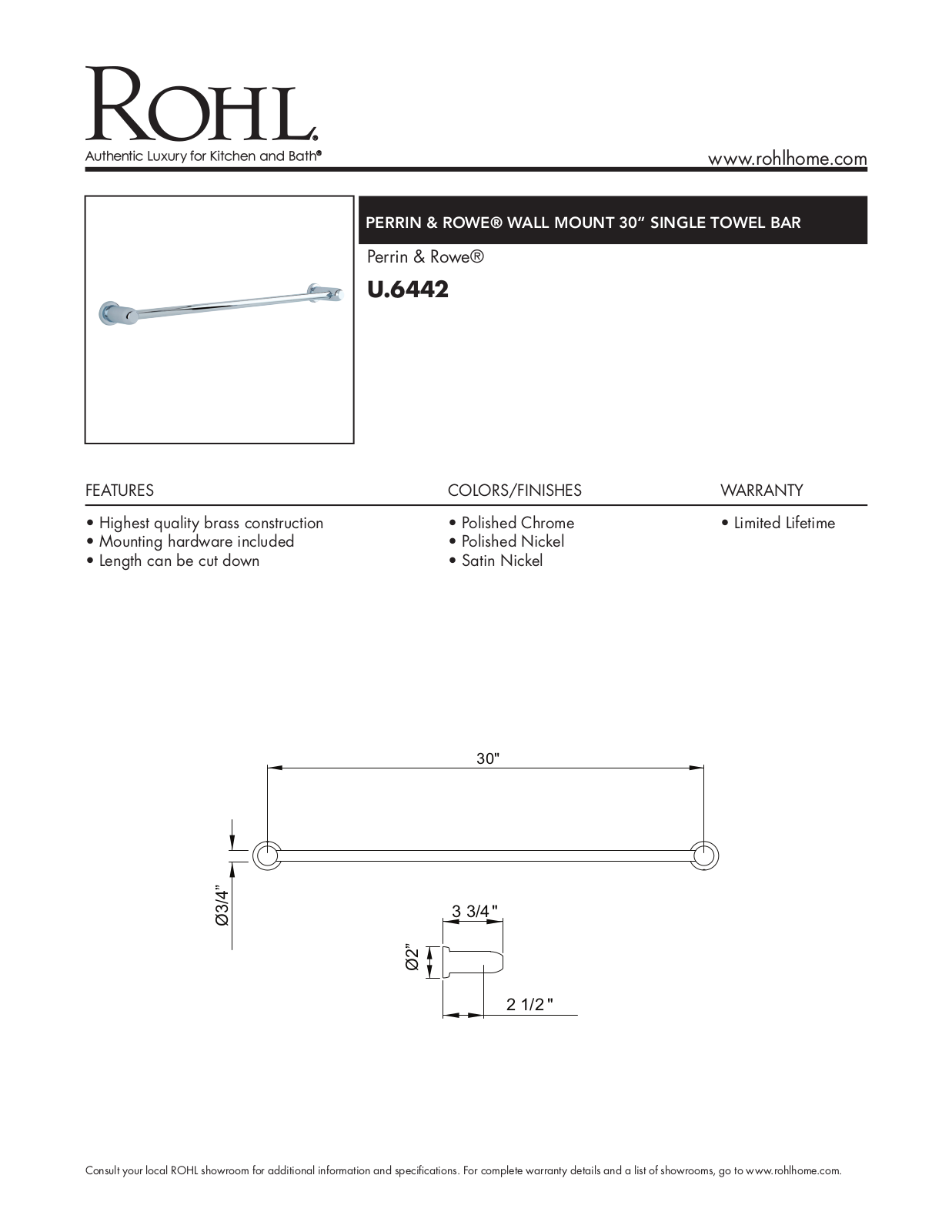 Perrin & Rowe PRWE1253 Specifications - ManualMachine.com