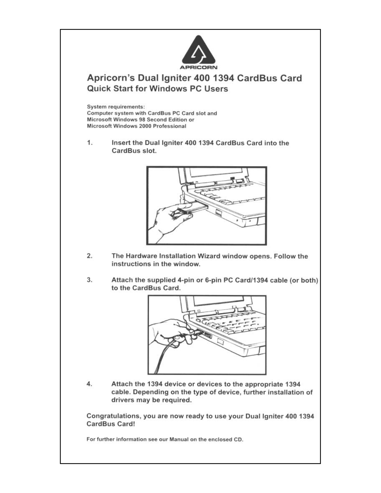 Apricorn DUAL IGNITER 400 User Manual