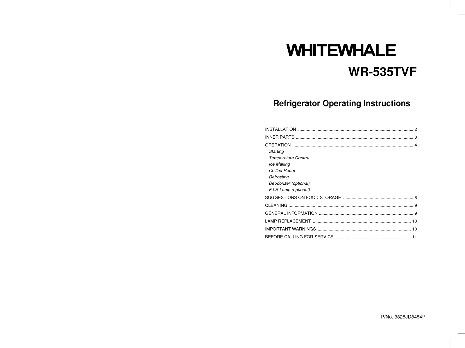 LG GR-535TVF User Manual