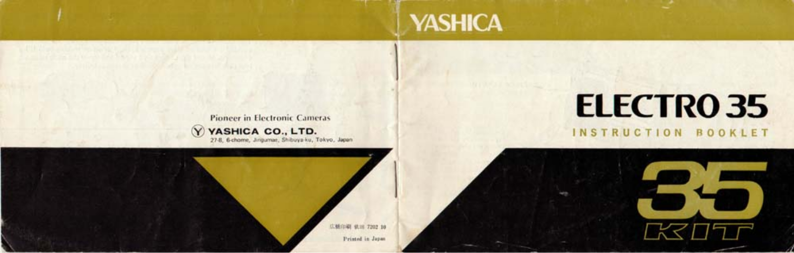 Yashica Electro 35 Kit Instruction Booklet