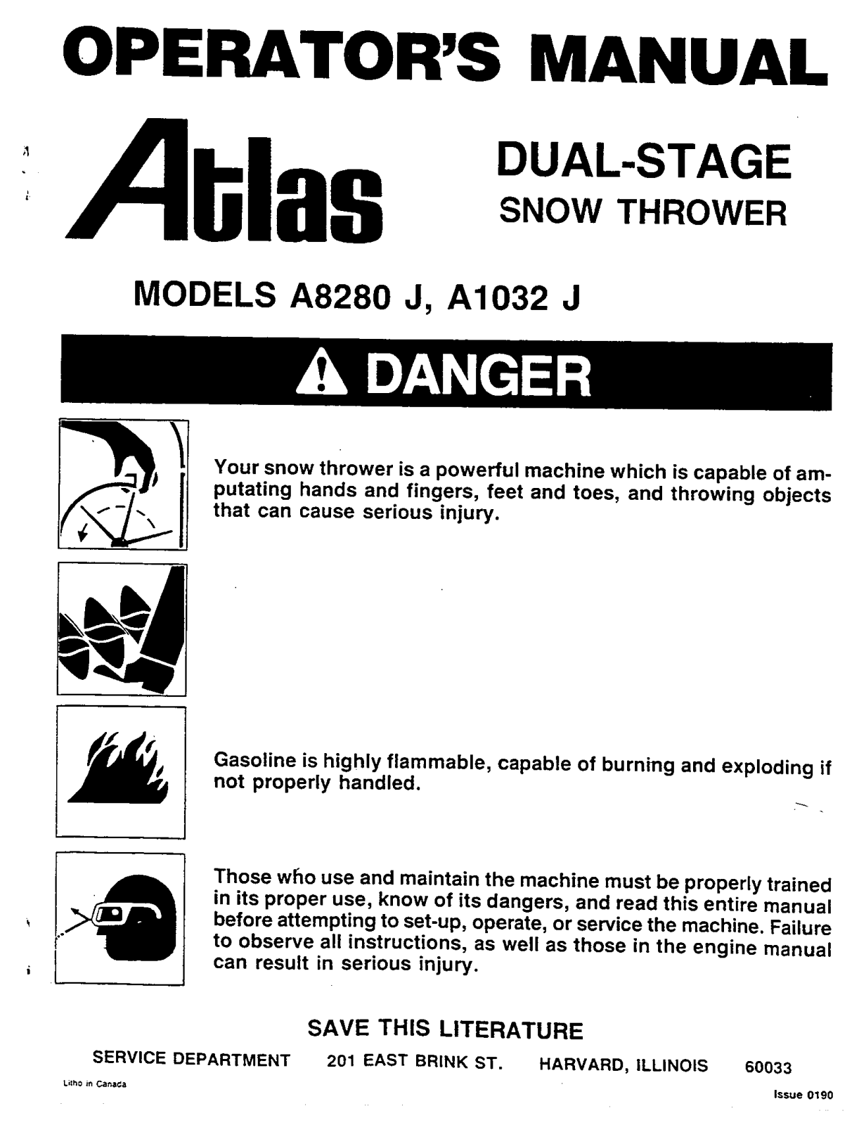 atlas a8280j, a1032j user Manual