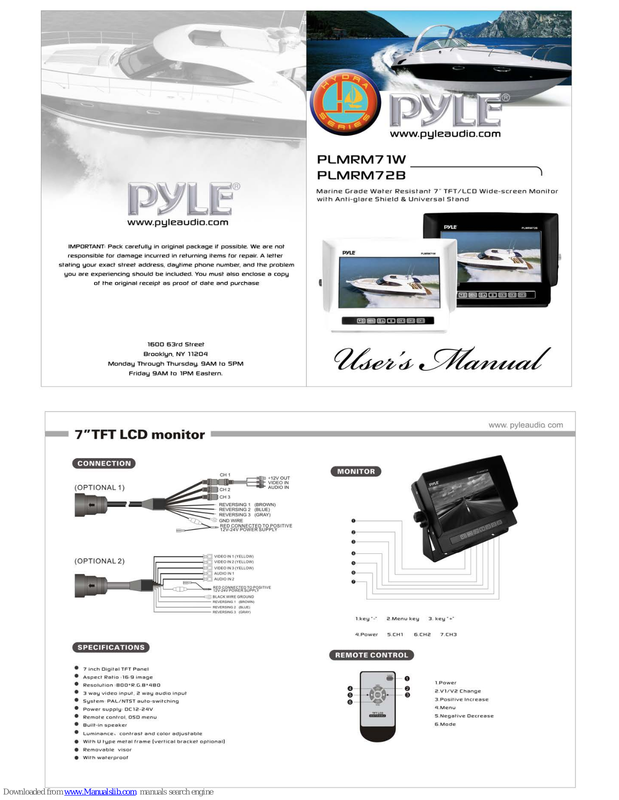 Pyle PLMRM71W, PLMRM72B User Manual - ManualMachine.com