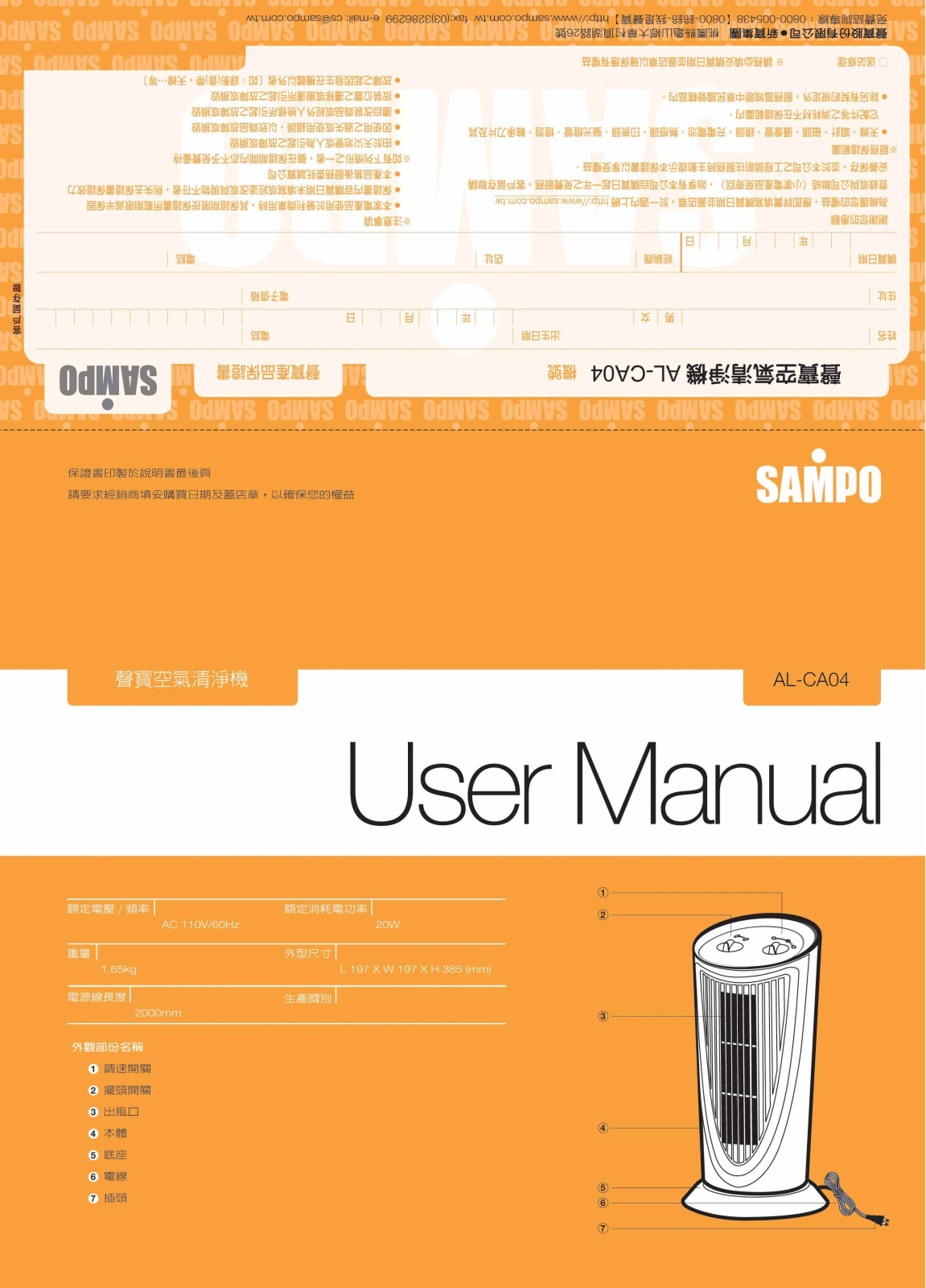 SAMPO AL-CA04 User Manual