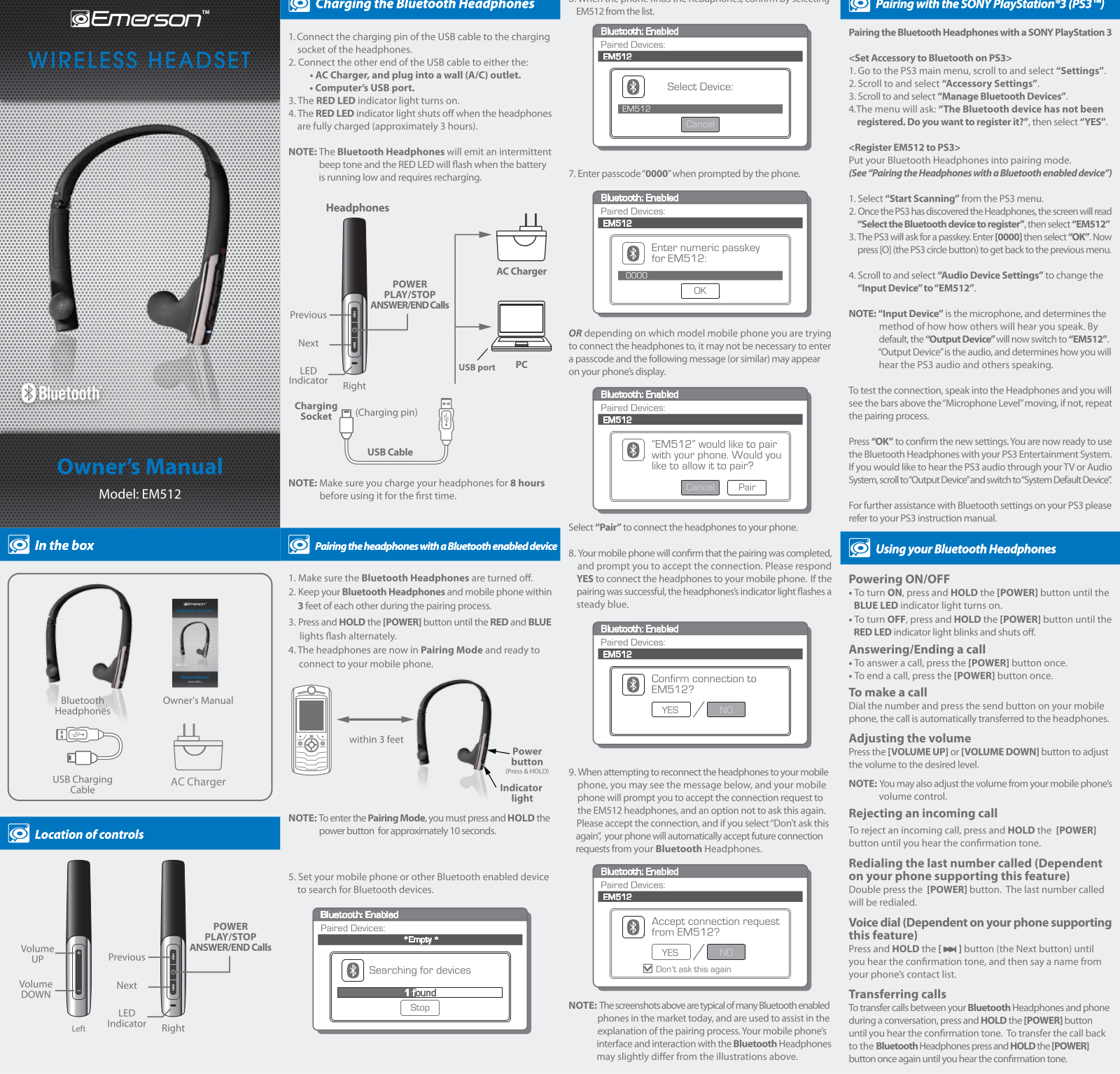 Emerson EM512 User Manual