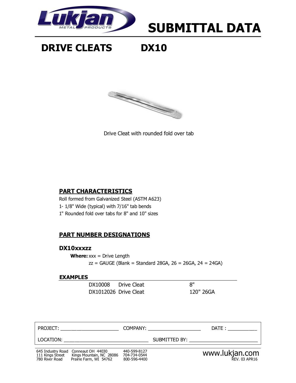 air duct products DX10 User Manual