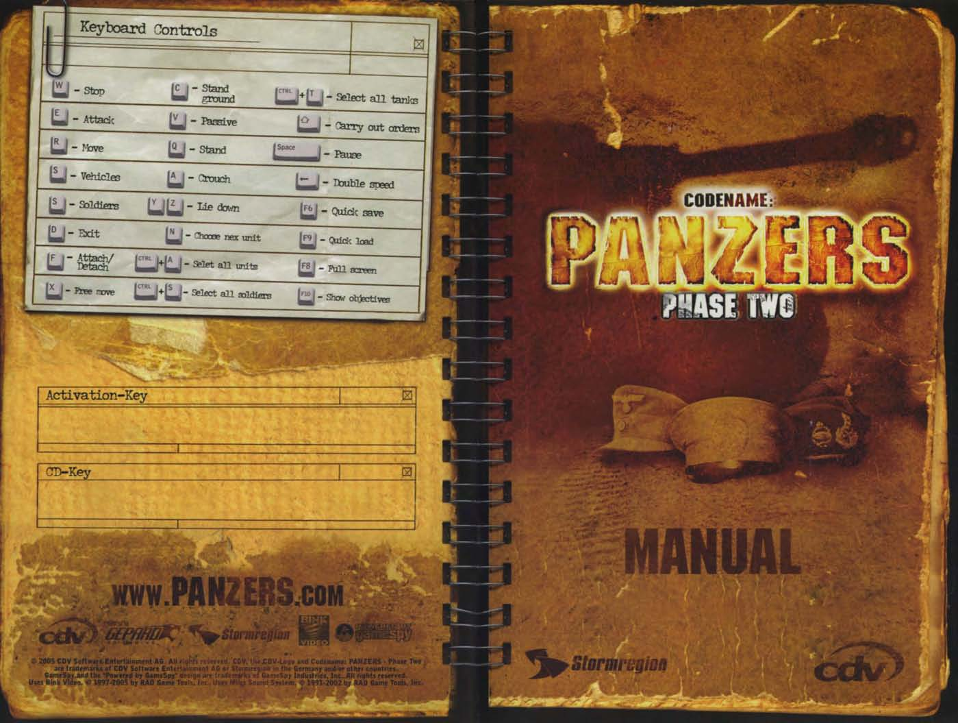 Games PC CODENAME-PANZERS PHASE TWO User Manual