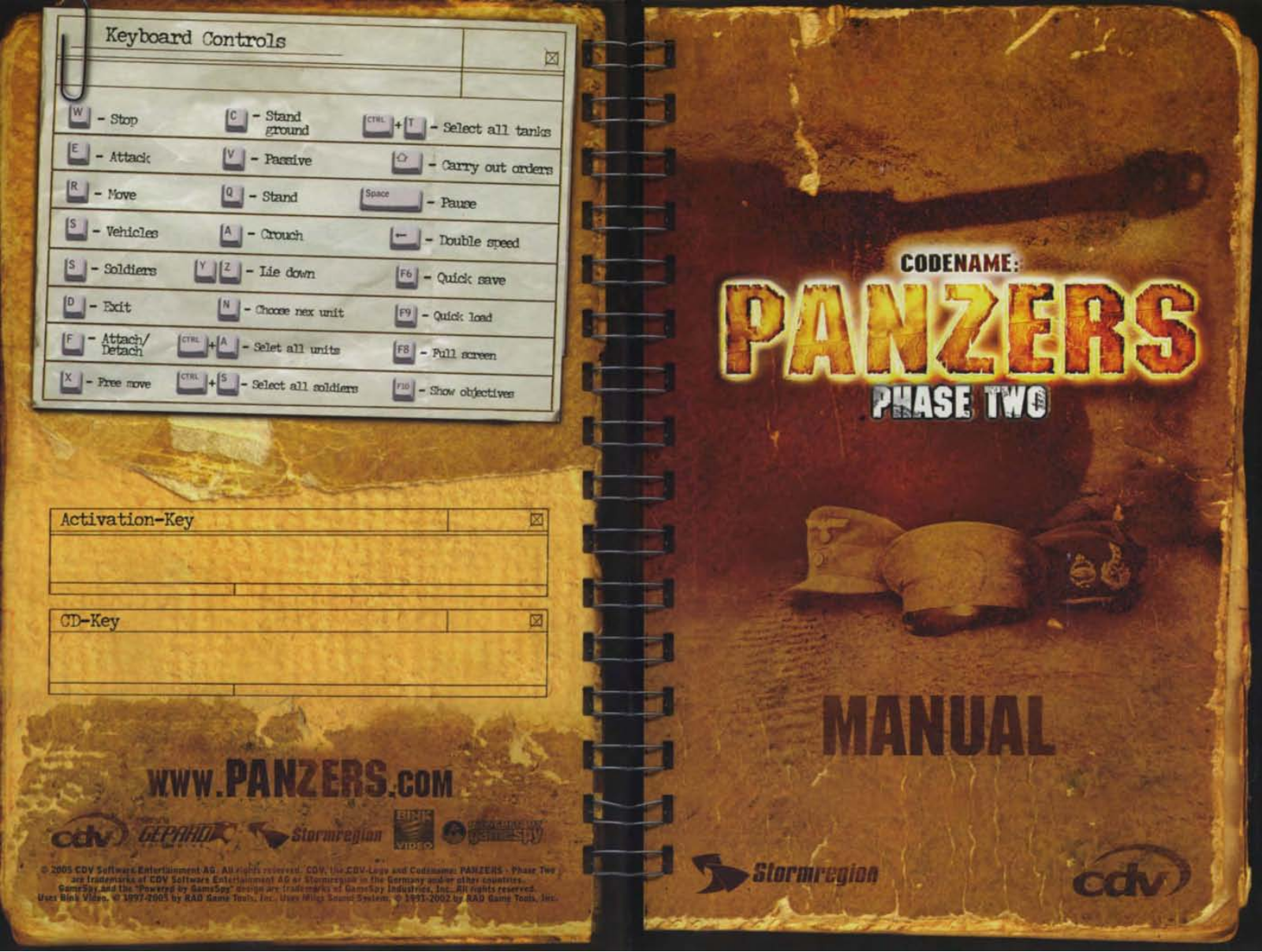 Games PC CODENAME-PANZERS PHASE TWO User Manual