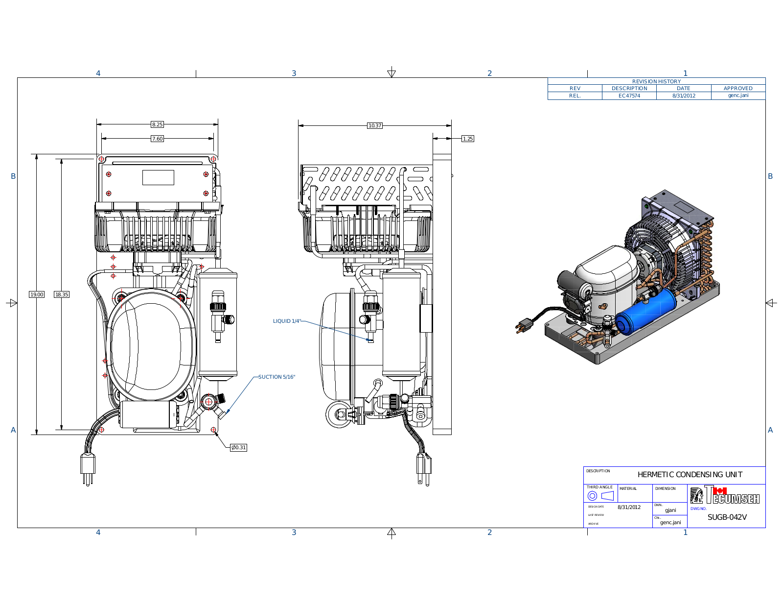 Tecumseh AEA2380ZXAGC, AEA2411ZXAGC, AEA4430YXAGC, AEA4440YXAGC, AEA4440YXDGC Drawing Data