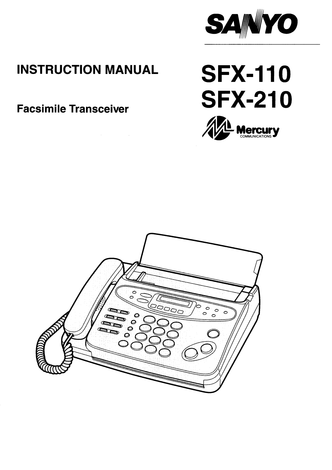 Sanyo SFX-210 User Manual