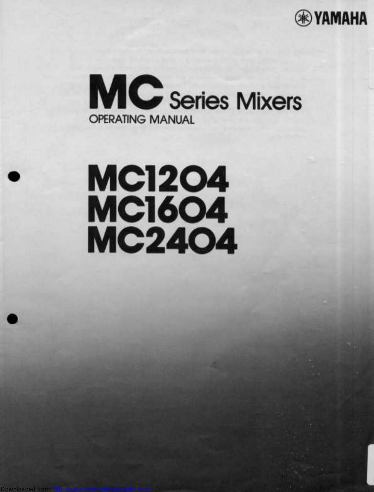 Yamaha Audio MC2404, MC1604, MC1204 User Manual