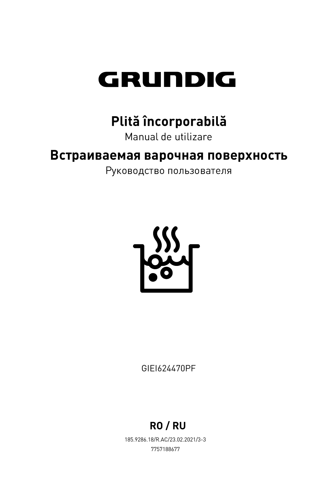 GRUNDIG GIEI624470PF User Manual