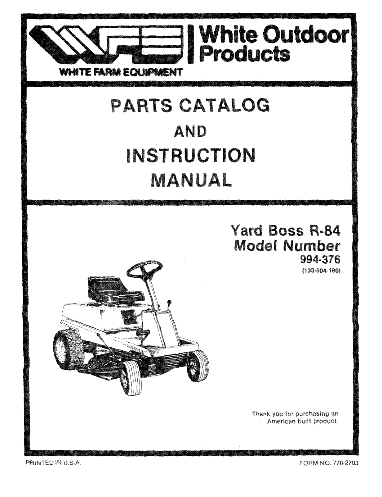 Mtd R84 service kit