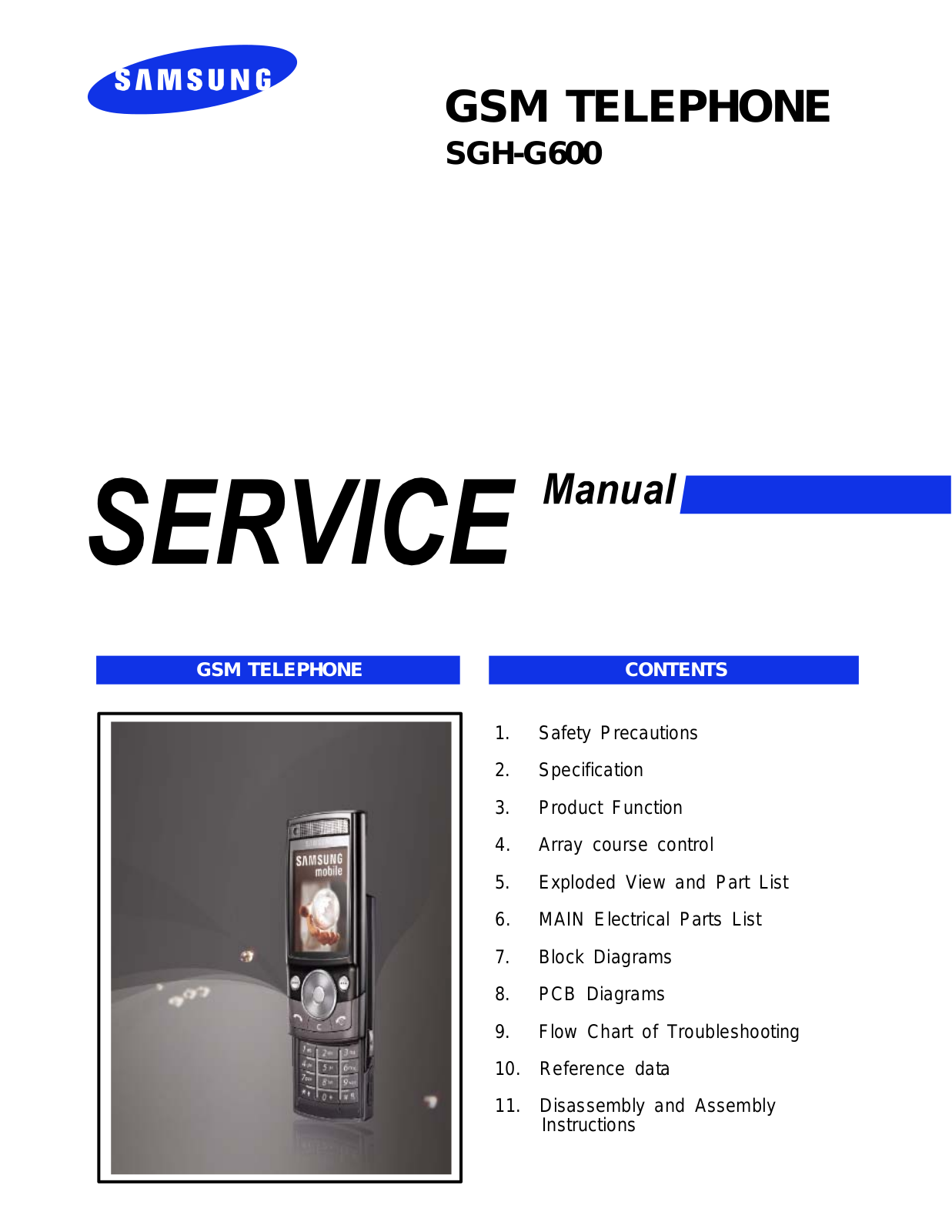 Samsung SGH-G600 Service Manual