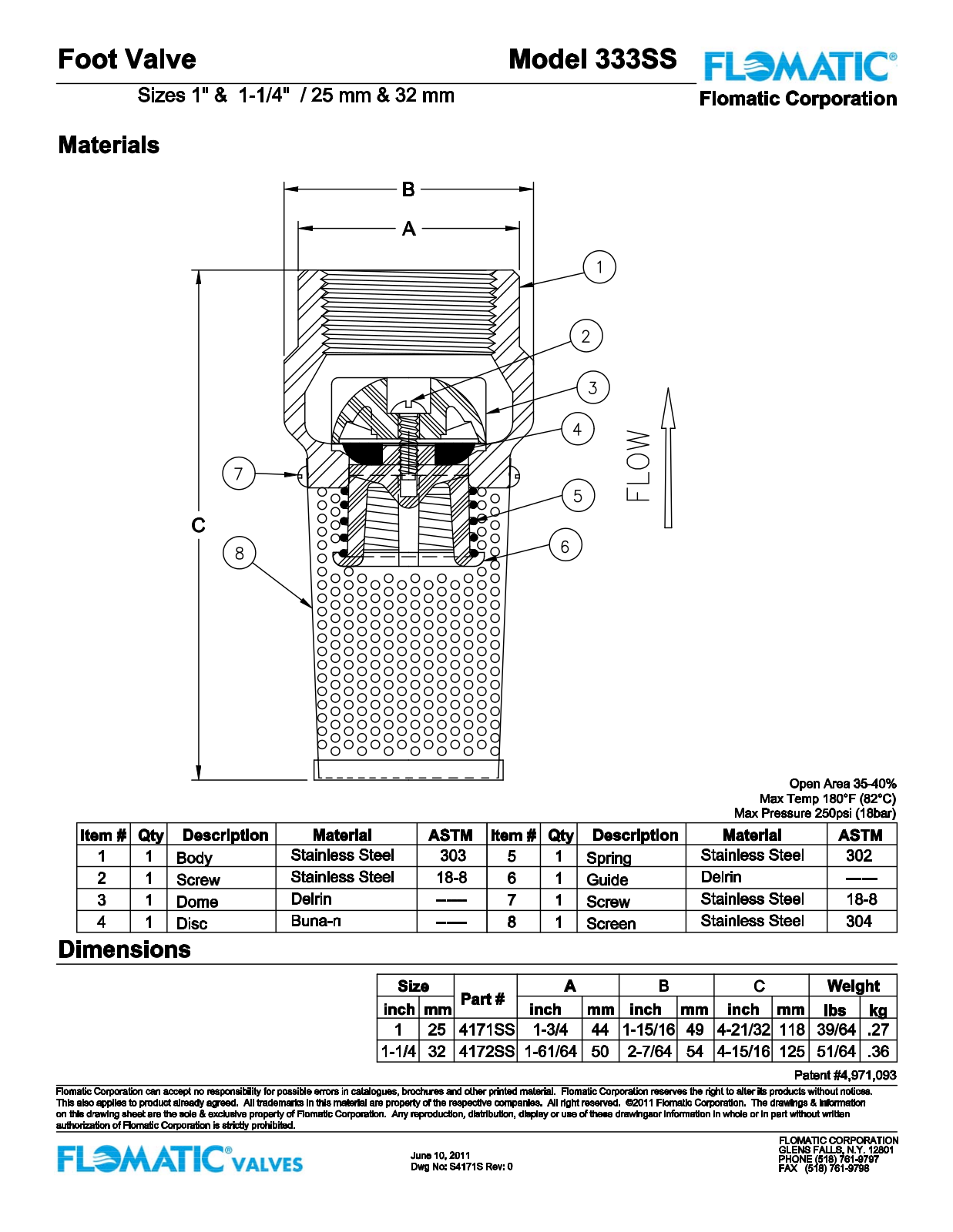 Flomatic 333SS User Manual