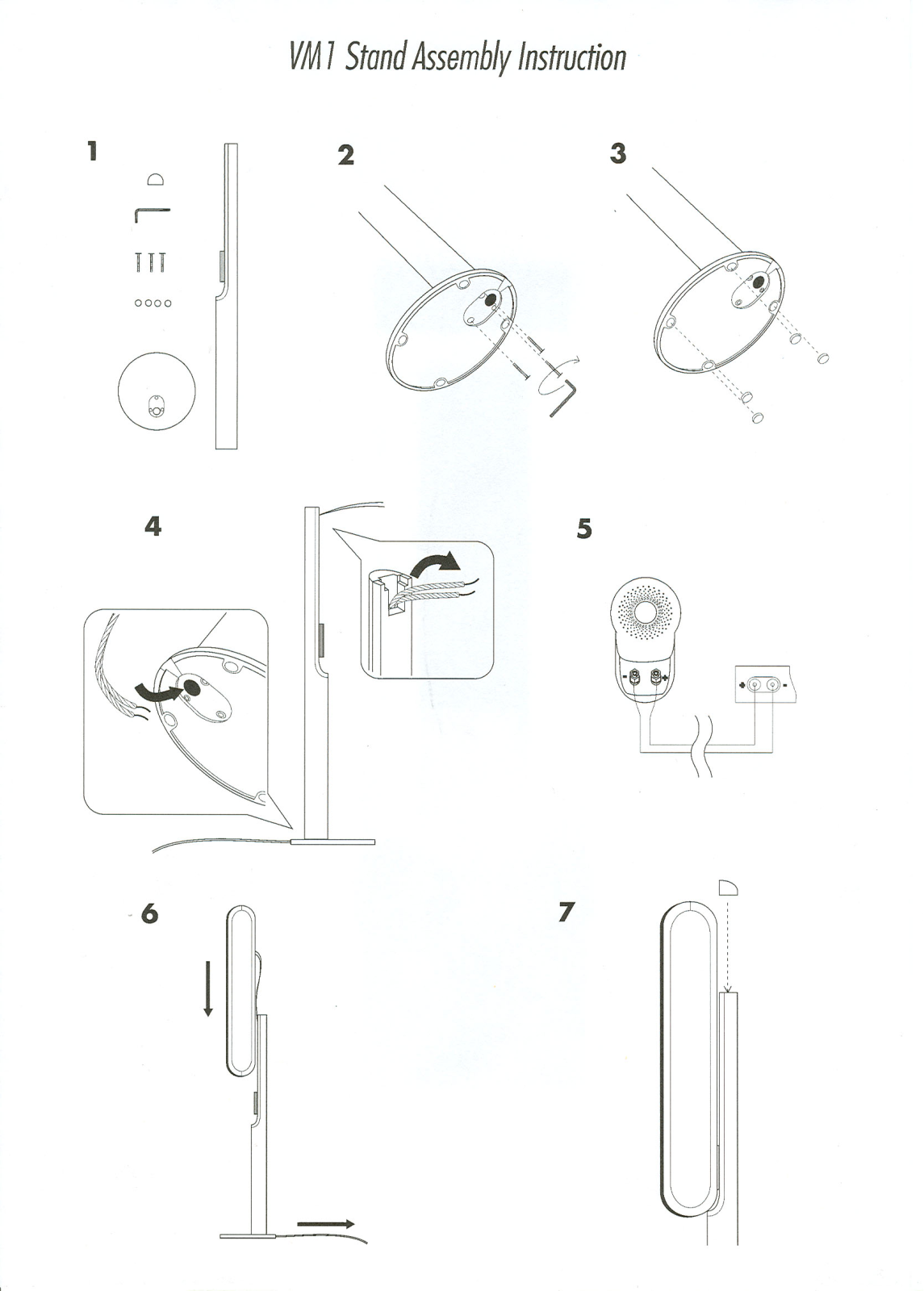 Bowers and Wilkins VM-1 Stand Owners manual