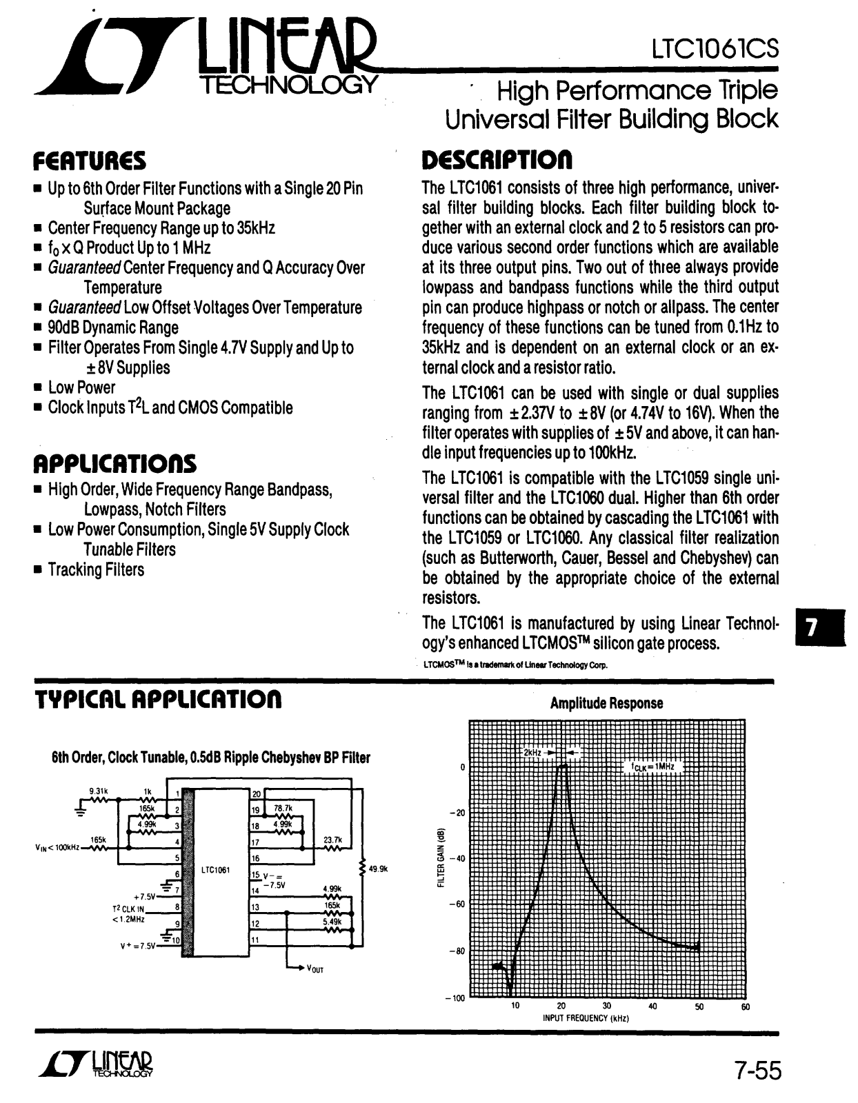 Linear Technology LTC1061CS Datasheet