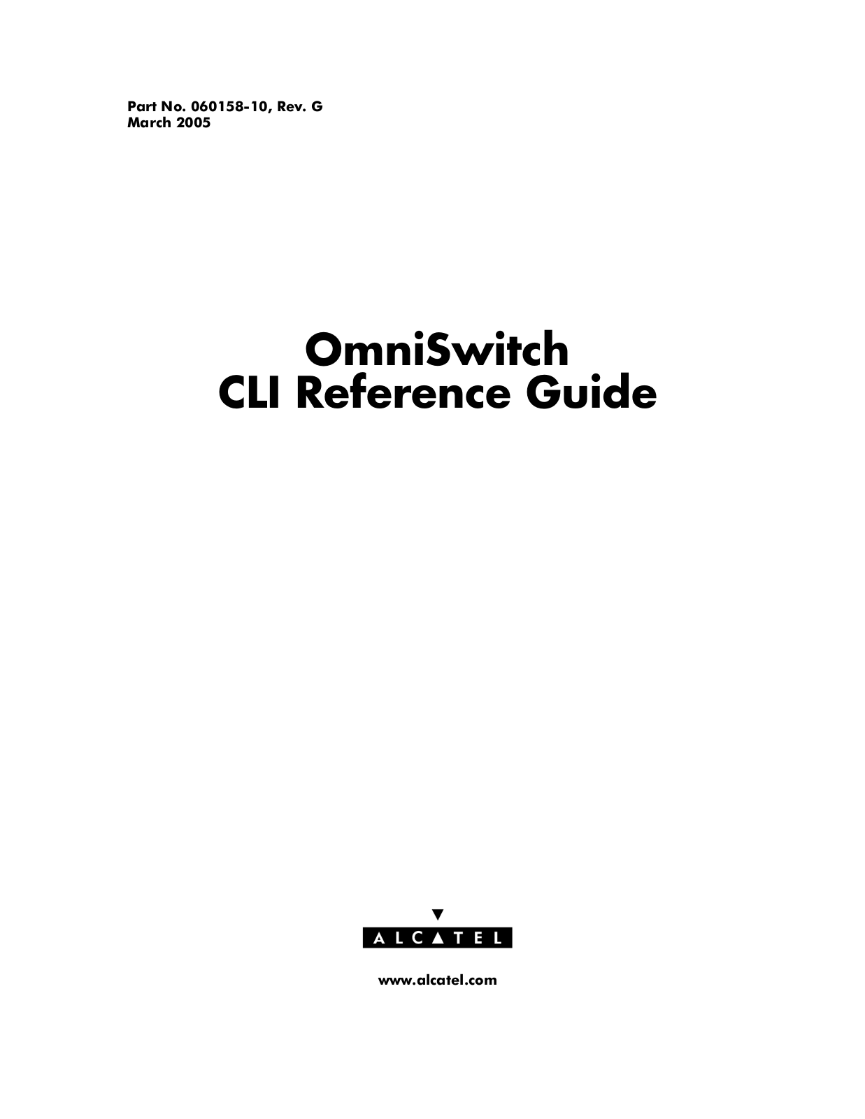 Alcatel OmniSwitch User Manual