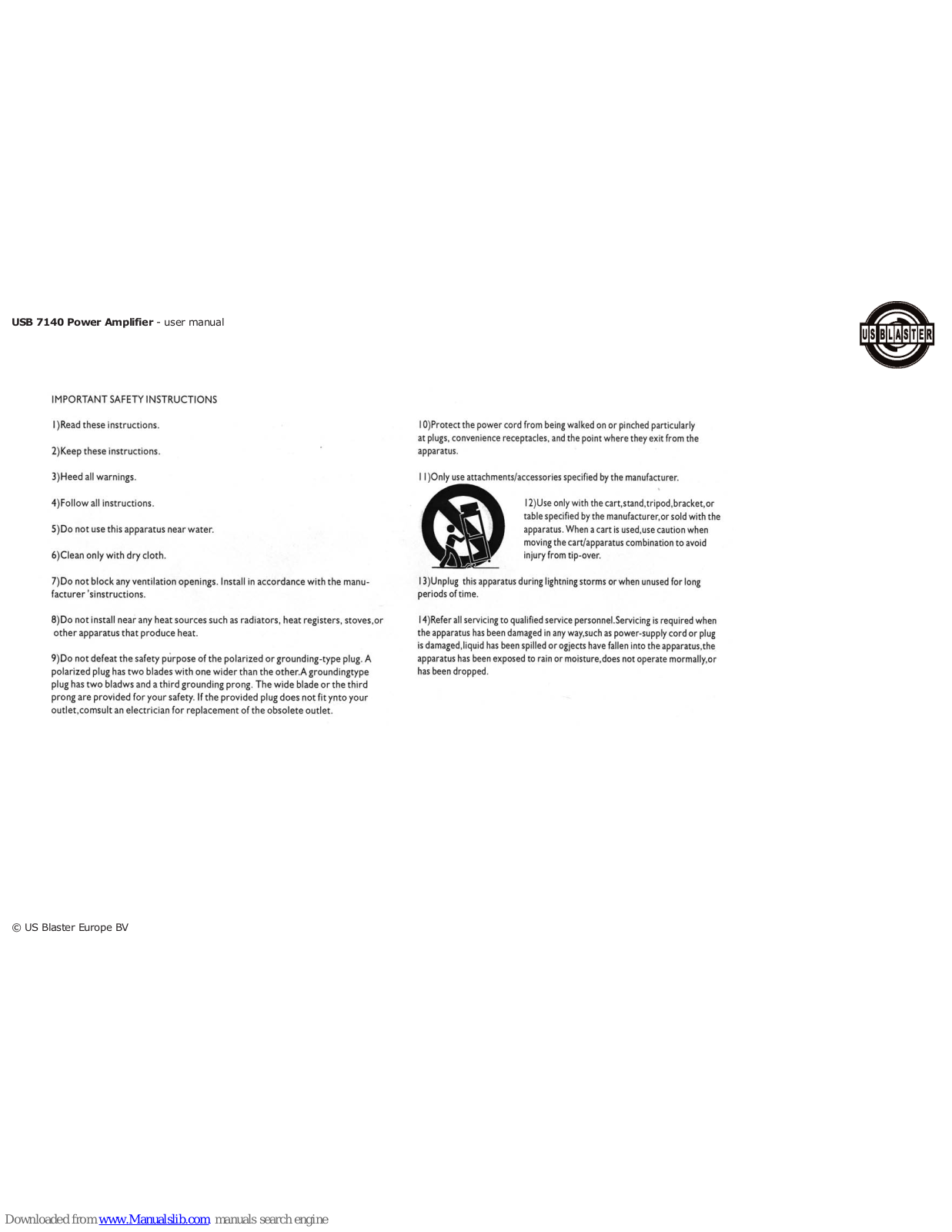 US Blaster USB 7140 User Manual - ManualMachine.com