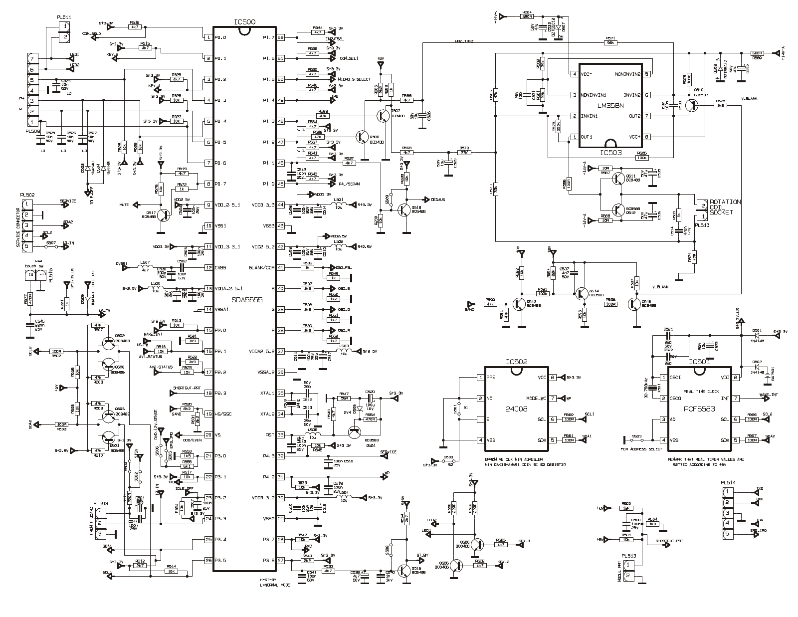 VESTEL AK33 Schematics ucontroller