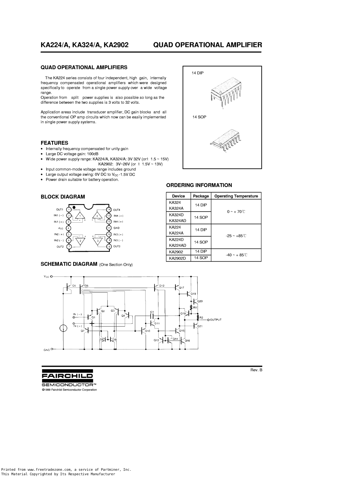 Samsung KA324D, KA324A, KA324, KA2902D, KA2902 Datasheet