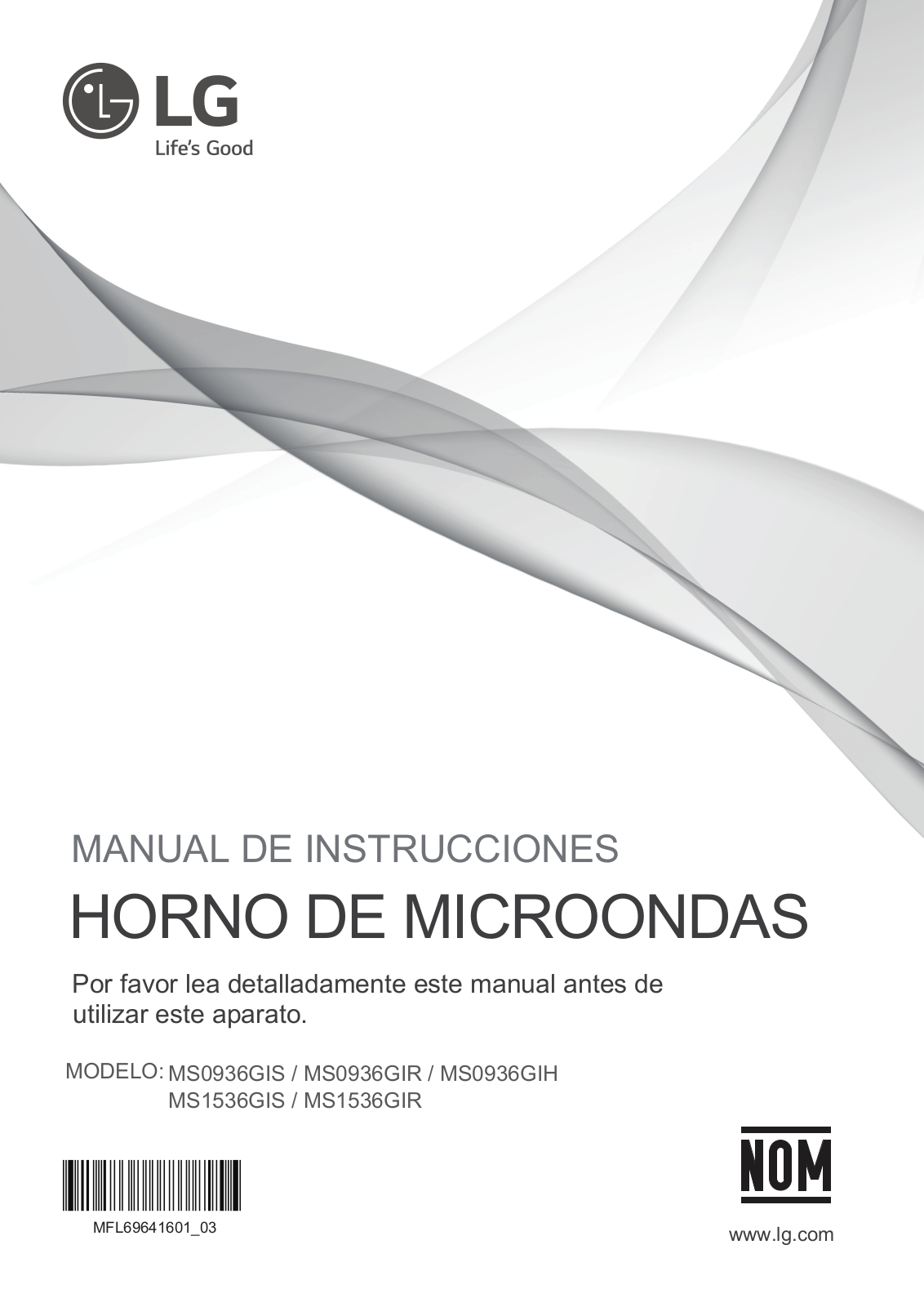 LG MS0936GIS Owner's Manual