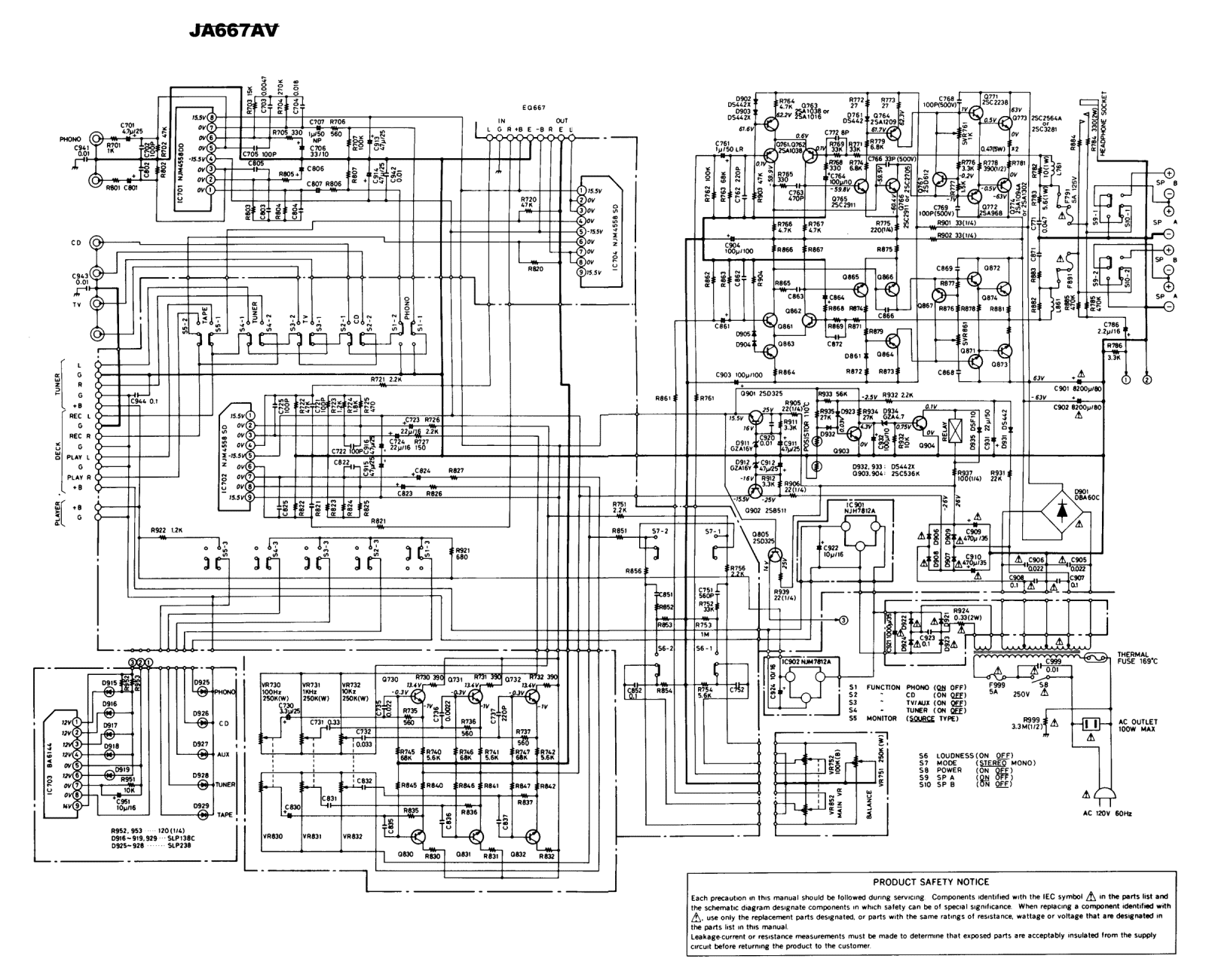 Sanyo JA-667-AV Schematic