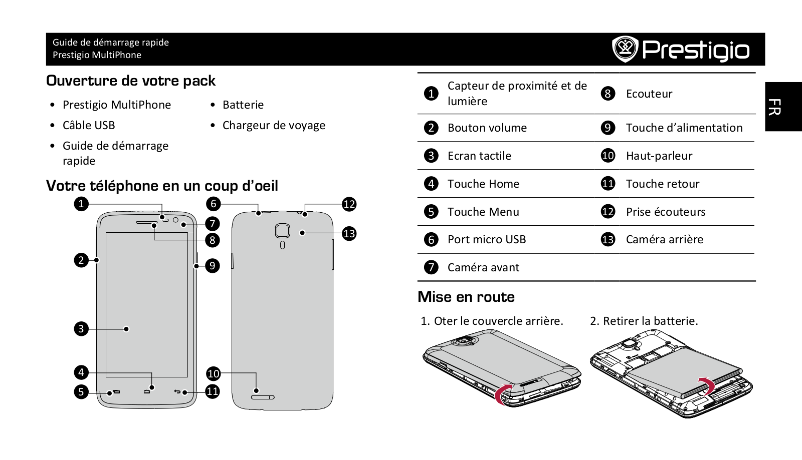 PRESTIGIO MultiPhone PAP-3501 Duo Guide rapide