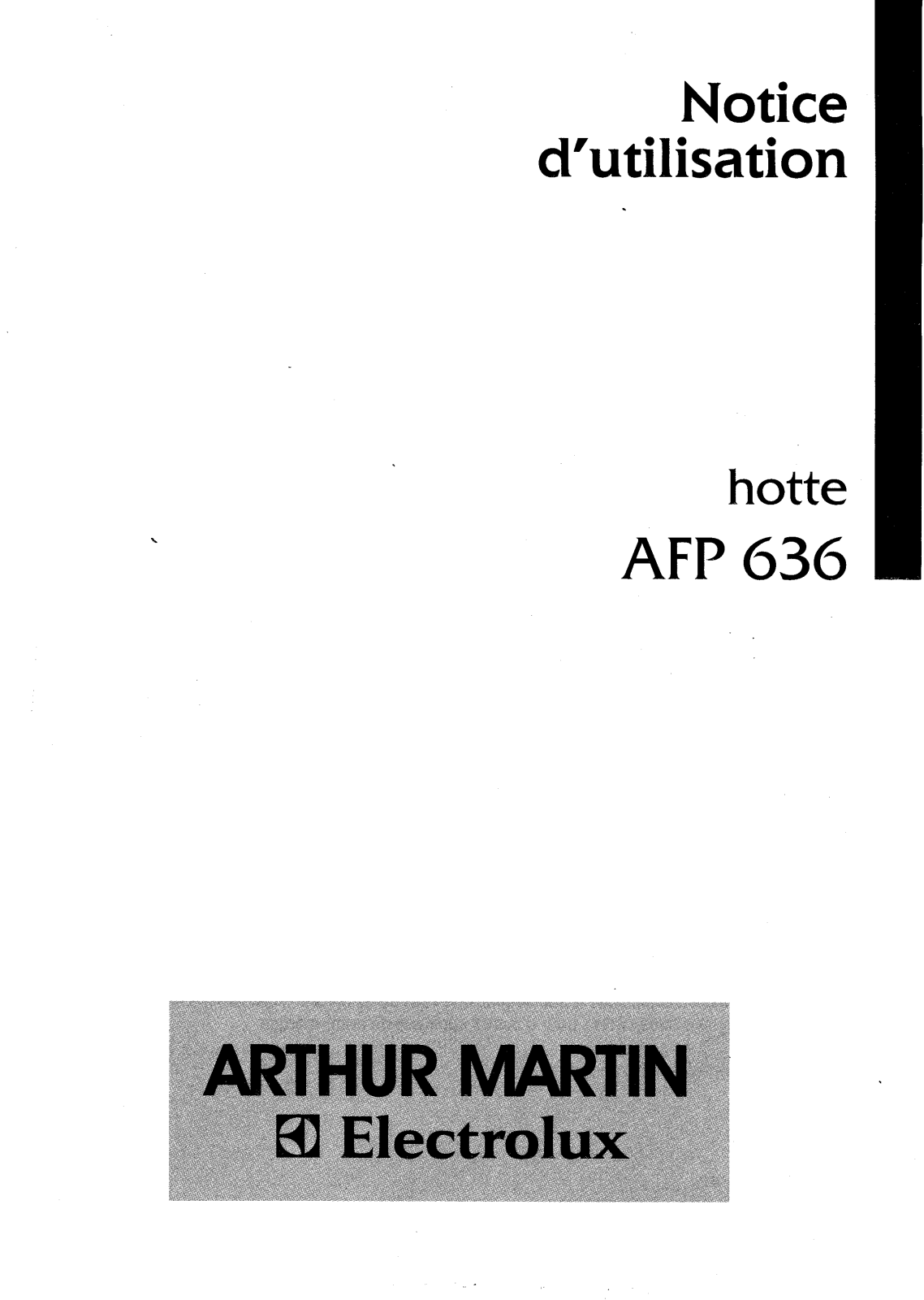 Arthur martin AFP636 User Manual