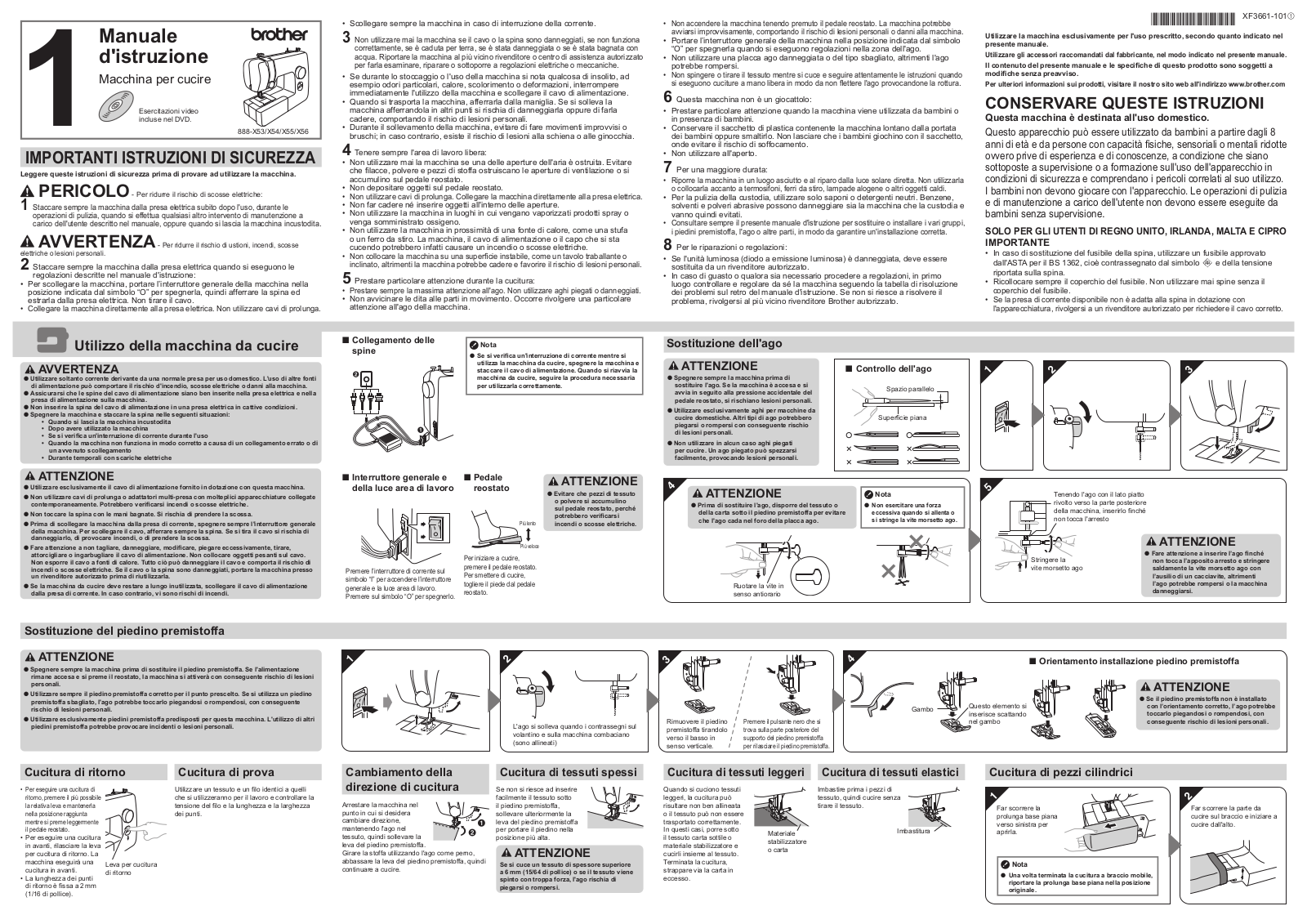 Brother 888-X53, 888-X54, 888-X55, 888-X56 User manual