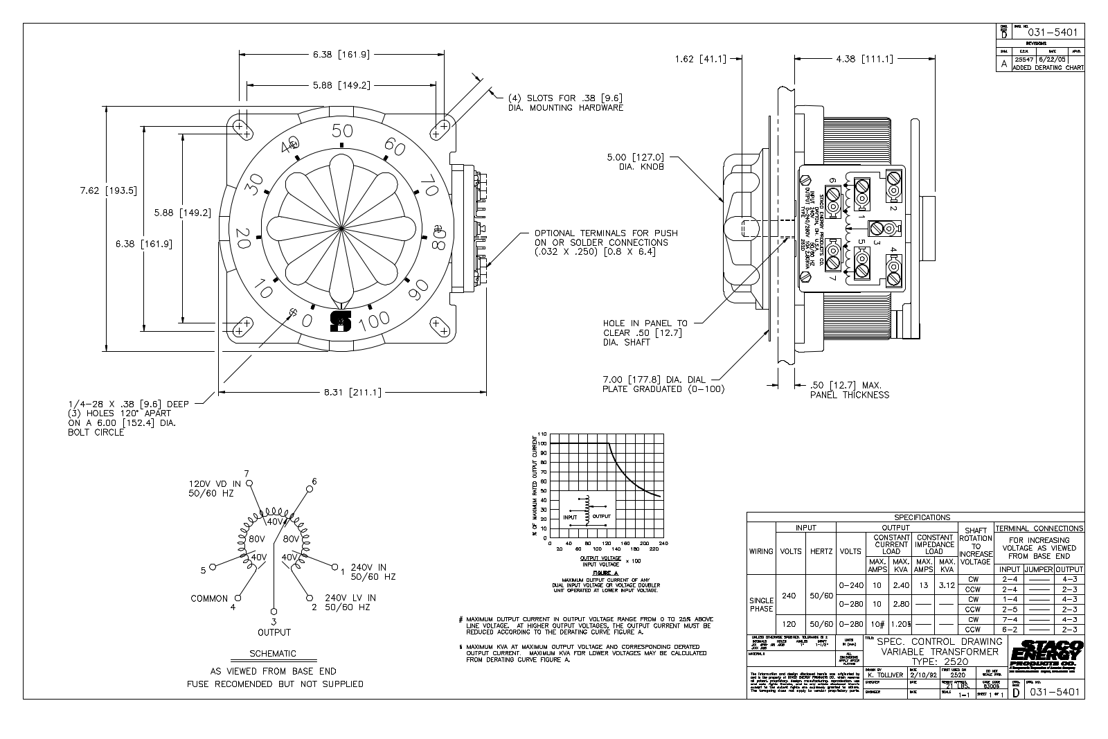 Staco Energy 2520 Dimensional Sheet - ManualMachine.com