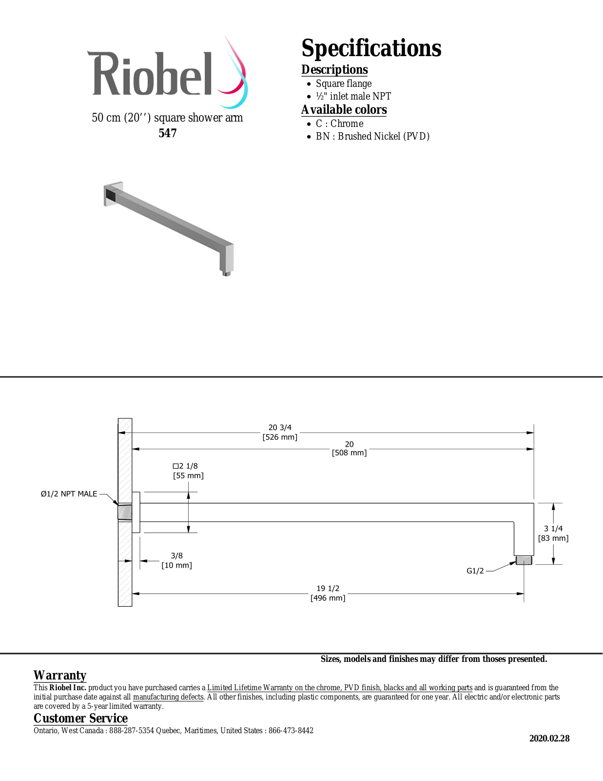 Riobel 547C Specifications - ManualMachine.com