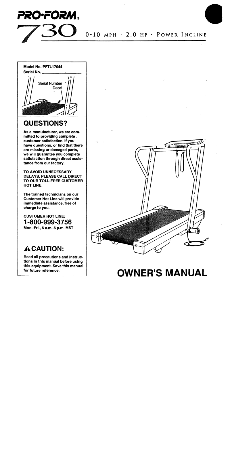 ProForm PFTL17044 User Manual