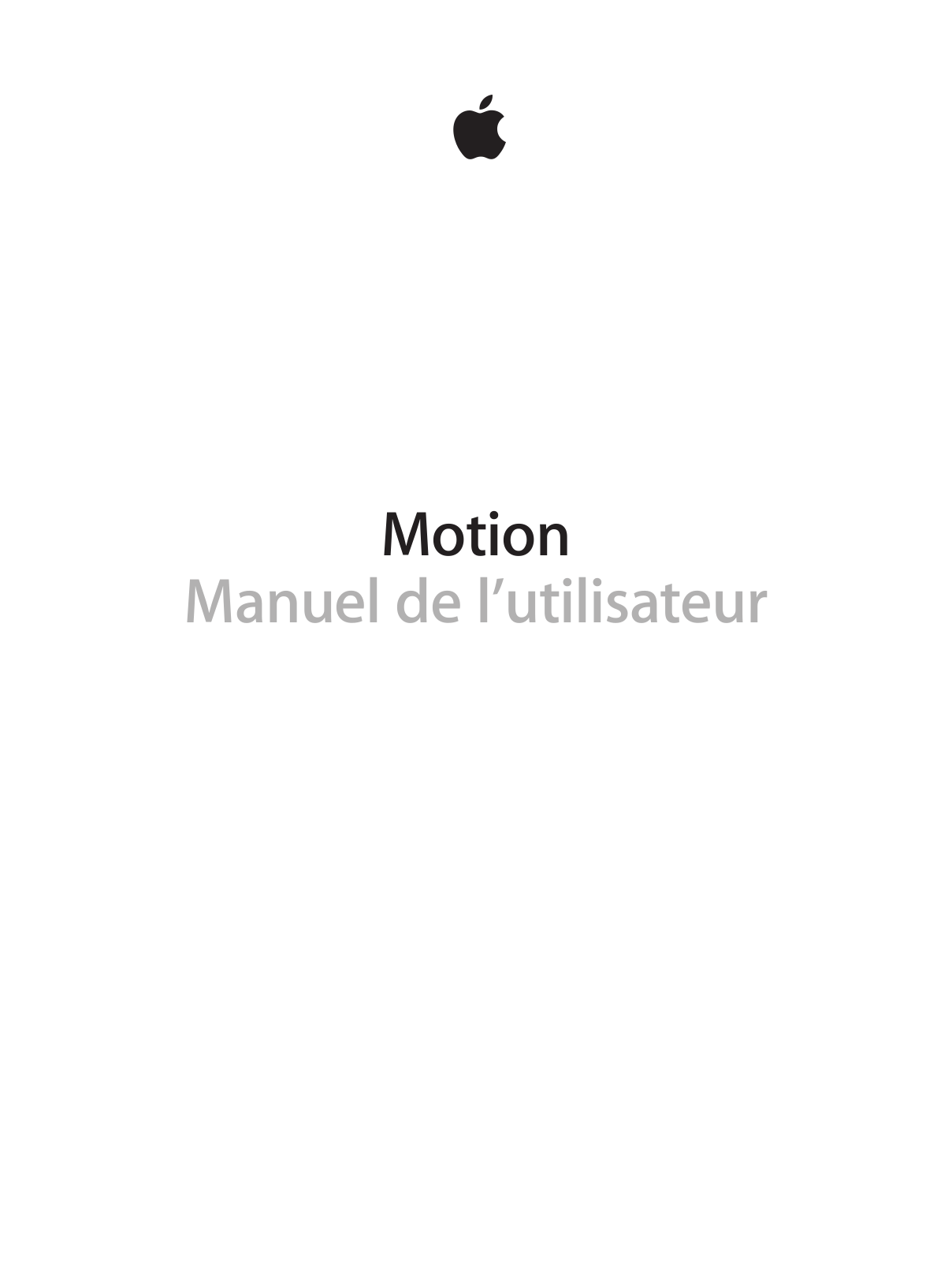 APPLE Motion 5.1 User Manual