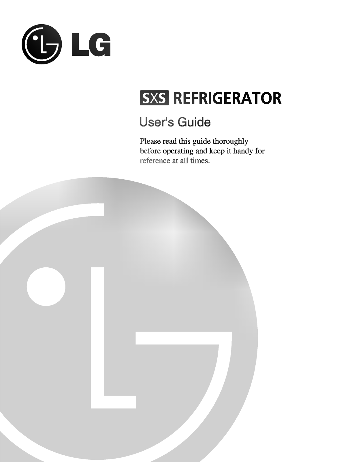 LG GR-L207HLG Instruction manual