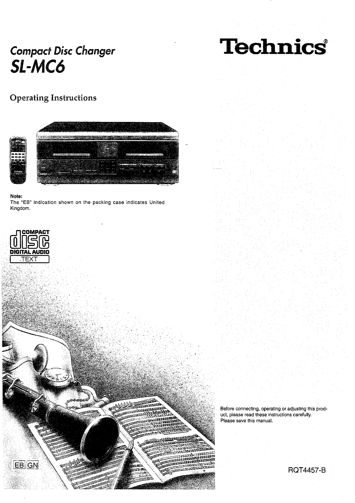 Technics SL-MC6 User Manual