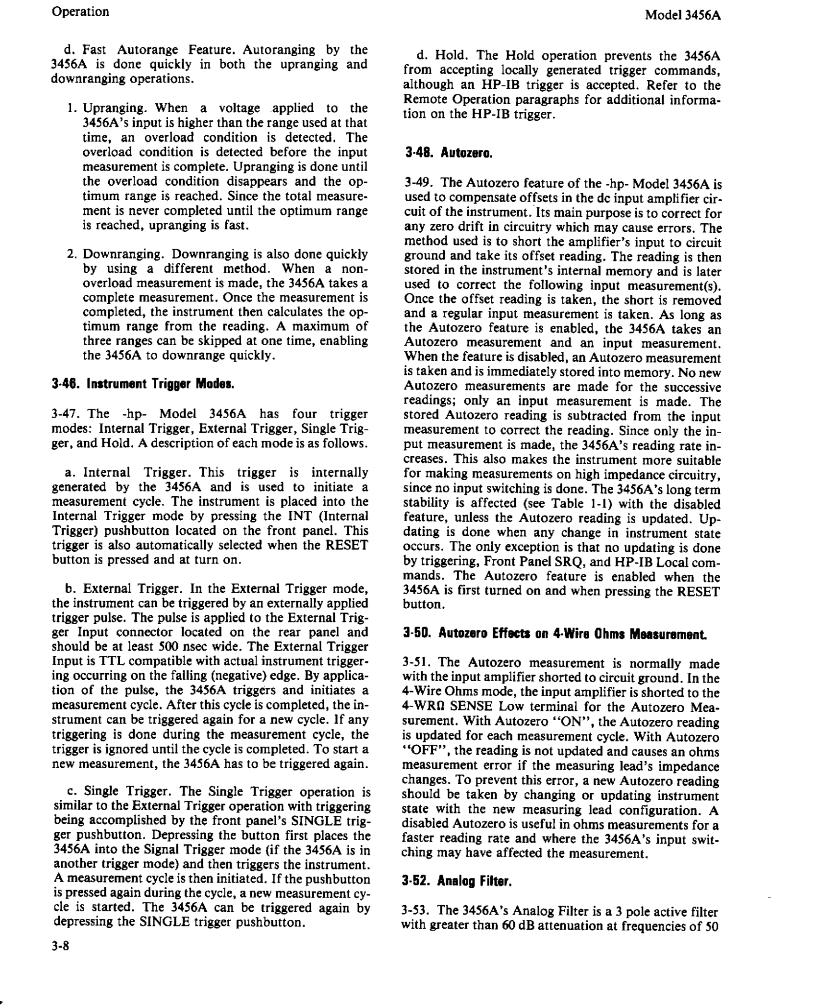 HP 3456A Service manual
