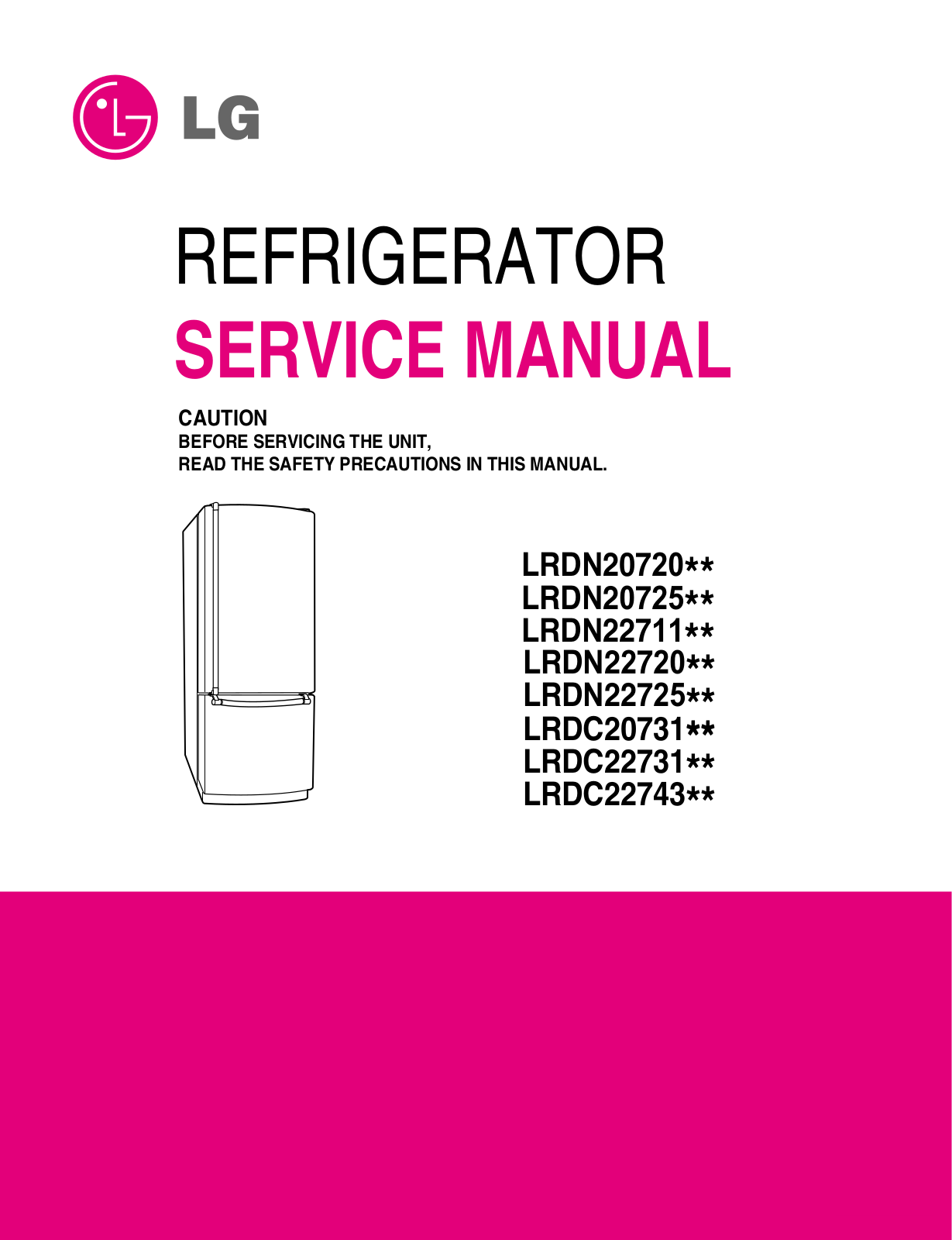 LG LRDN22720, LRDN22725, LRDN22711, LRDC22743, LRDC22731 User Manual