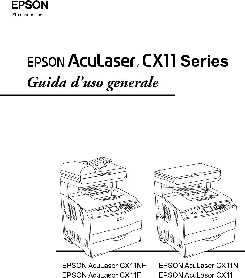 Epson ACULASER CX11NF, ACULASER CX11F, ACULASER CX11, ACULASER CX11N User Manual