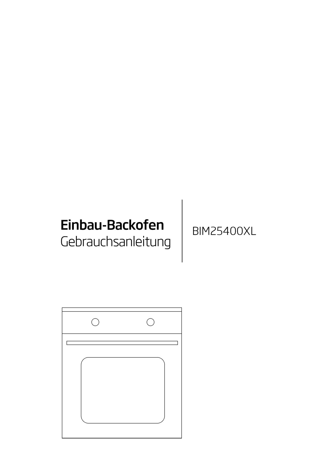 BEKO BIM25400XL operation manual