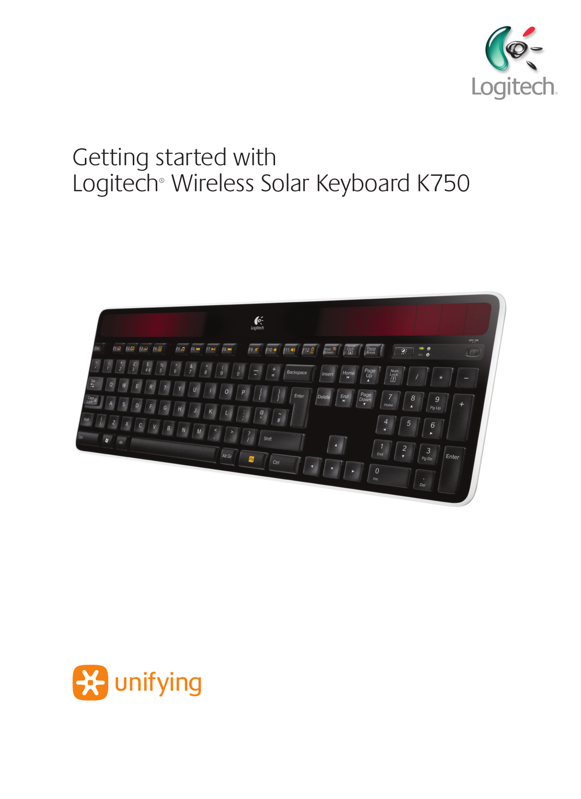 Logitech K750 QUICK START GUIDE