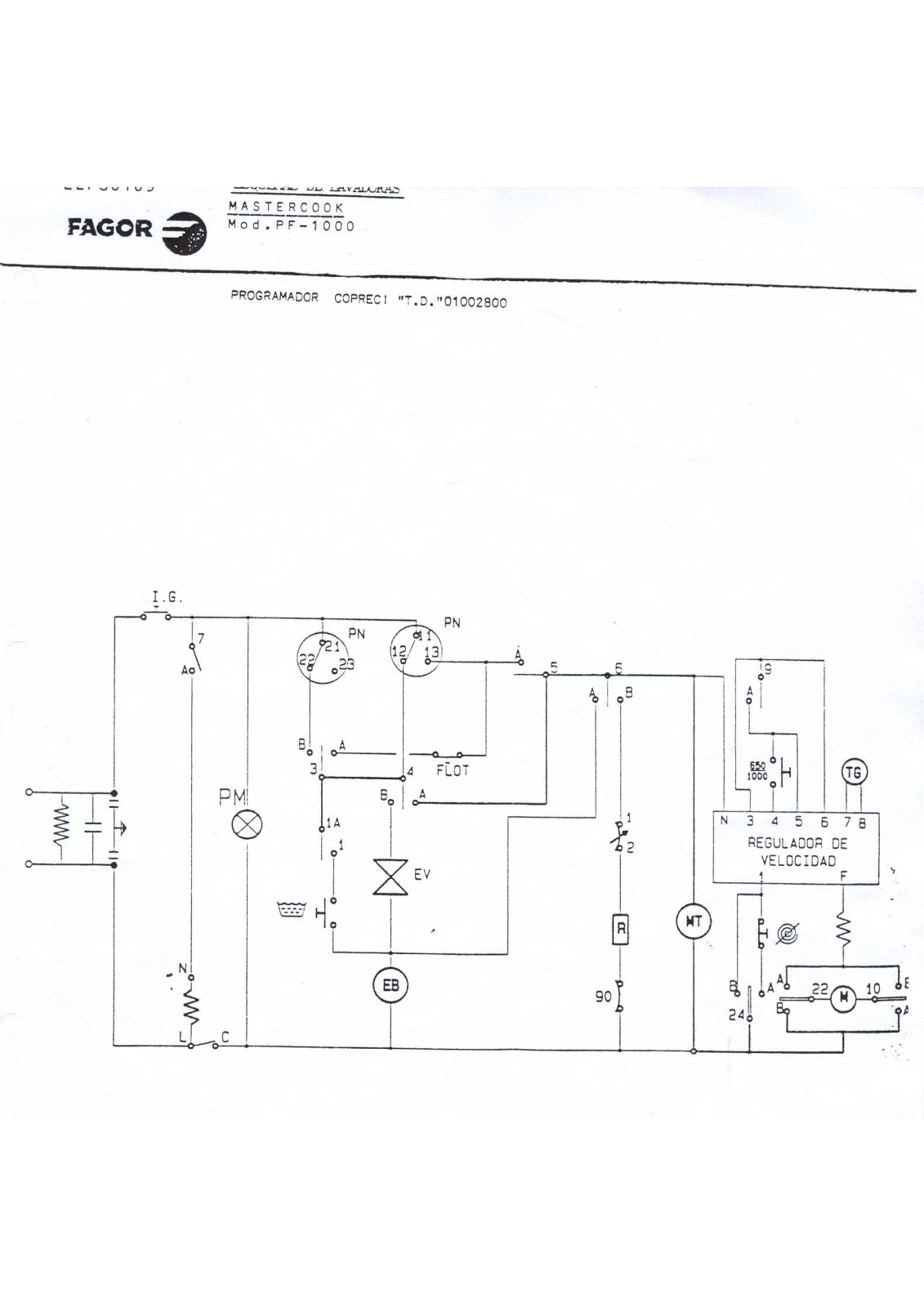 Fagor pf-1000 m Schematic